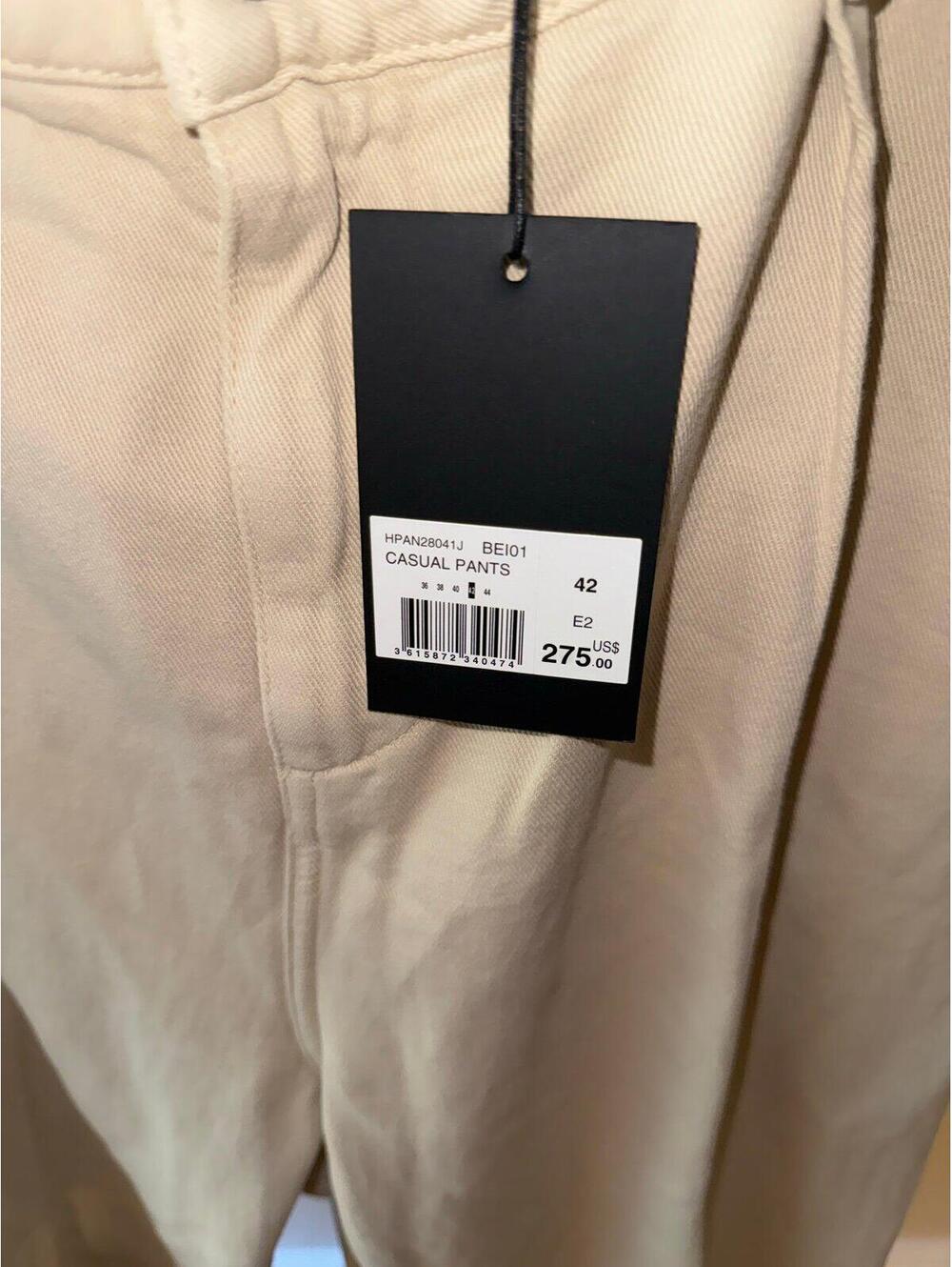 The Kooples HPAN28041J Beige Casual Pants Slim Fit Chino Trousers Men’s 42 NWT - Picture 6 of 7